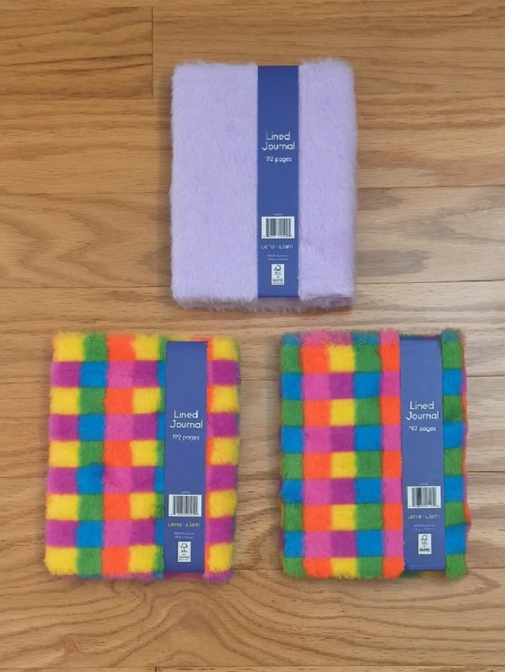 Lena + Liam Fuzzy Notebooks Set Of 3 NWT